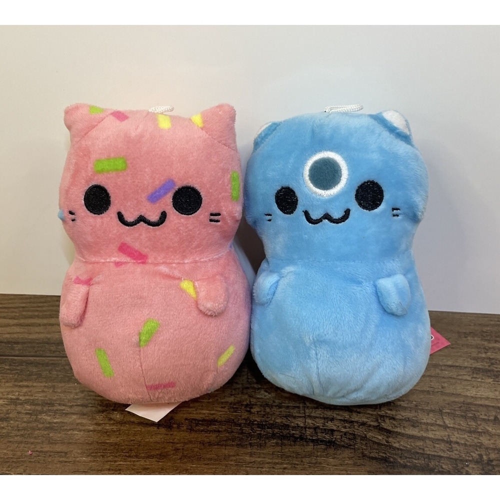 Kleptocats Aqua Blue Danchee & Sprinkles Confetti 7" Stuffed Plush Set